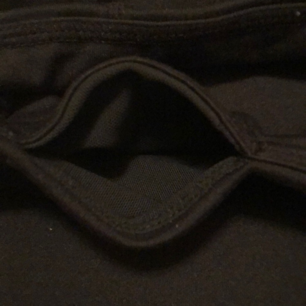 Zella High Waisted Solid Black Crop Leggings Sizem - image 3